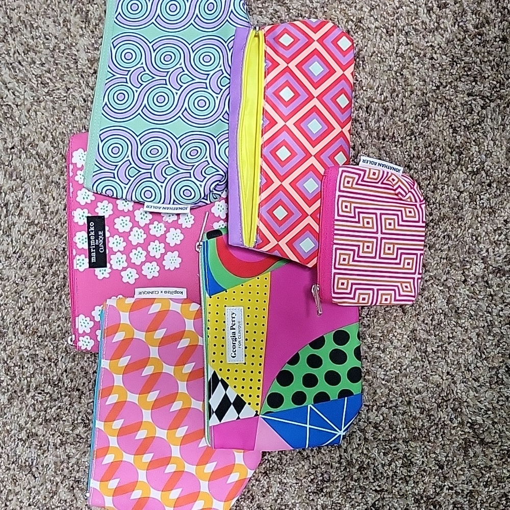 Clinique make up bags.